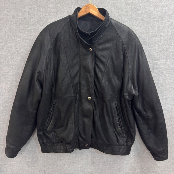 Remy Leather Other - Remy Leather Mens Black Bomber Jacket Made in USA Vintage Size Medium